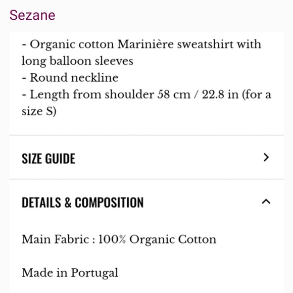 Sezane Alexa sweatshirt size S - Picture 11 of 13